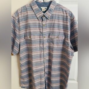 Carbon2Cobalt 100% Cotton Multicolored Men’s XL Short Sleeve Button Down Shirt